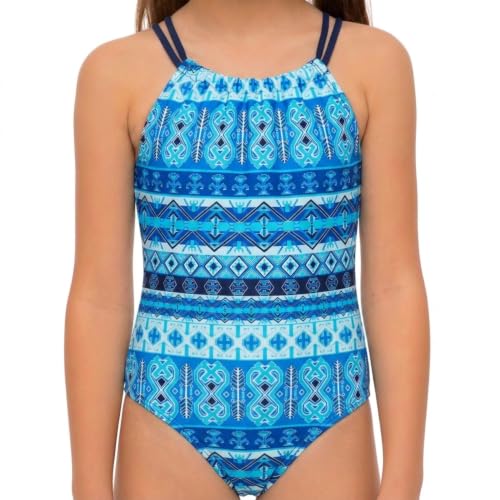 Image of Kanu Surf Girls Jasmine Beach Sport Halter One Piece Swimsuit