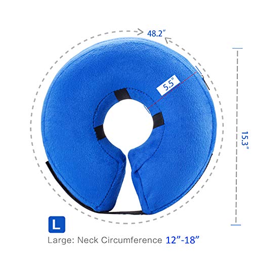 EKOMG Dog Cone After Surgery, Protective Inflatable Collar, Blow Up