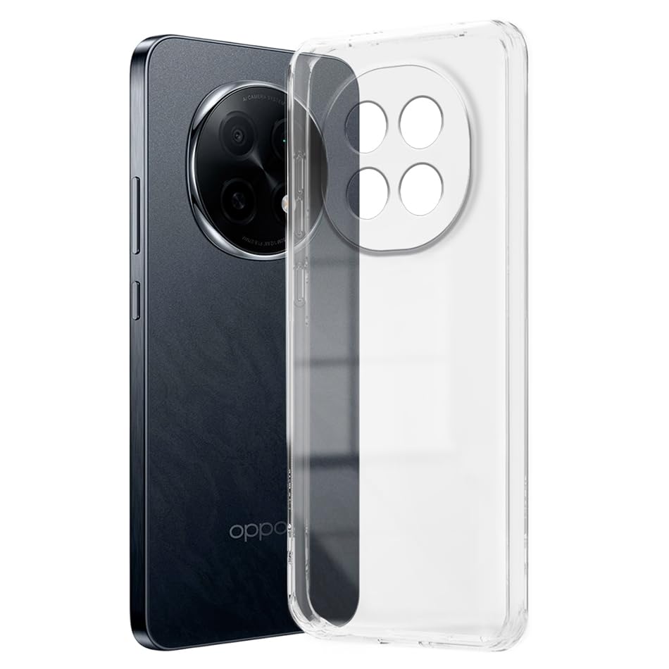 Image of Fashionury Crystal Clear Case for Oppo F29 Pro 5G | Yellowing Resistance | Transparent TPU Silicone | Raised Camera Lips | Slim Transparent Cover