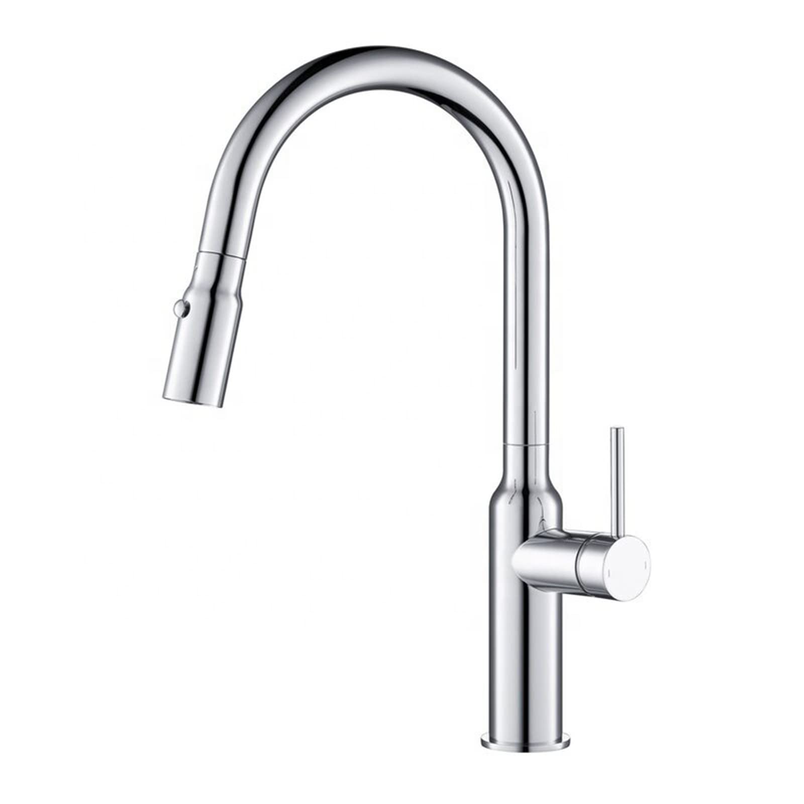 VDOQTLJT High Arc Kitchen Sink Faucet Single-Hole with Pull Down Sprayer Single-Handle for