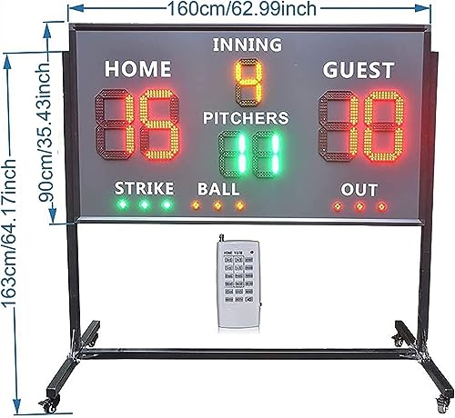 Marcador digital LED deportivo con soporte de rueda miniatura 3