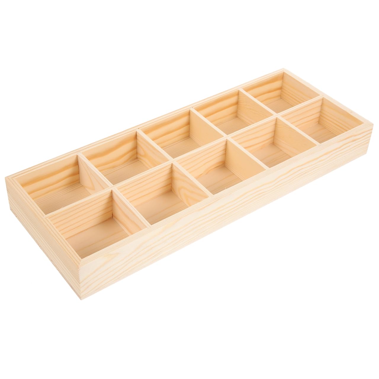 PHENOFICE Wooden Tea Bag Holder Storage Box with Compartments Compact Organizer for Tea Bags Sugar Packets and Supplies Kitchen Countertop and Cabinets