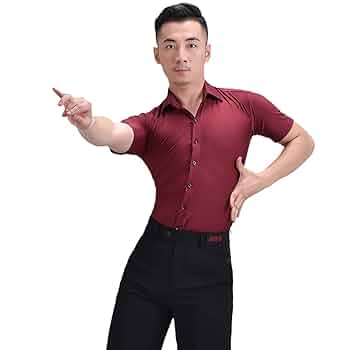 ❤️美品❤️社交ダンスハイネックメンズラテンシャツL ブラック TAKADANCE ラテンシャツ MS367（Ⅿ・L） ストレッチ ハイネック