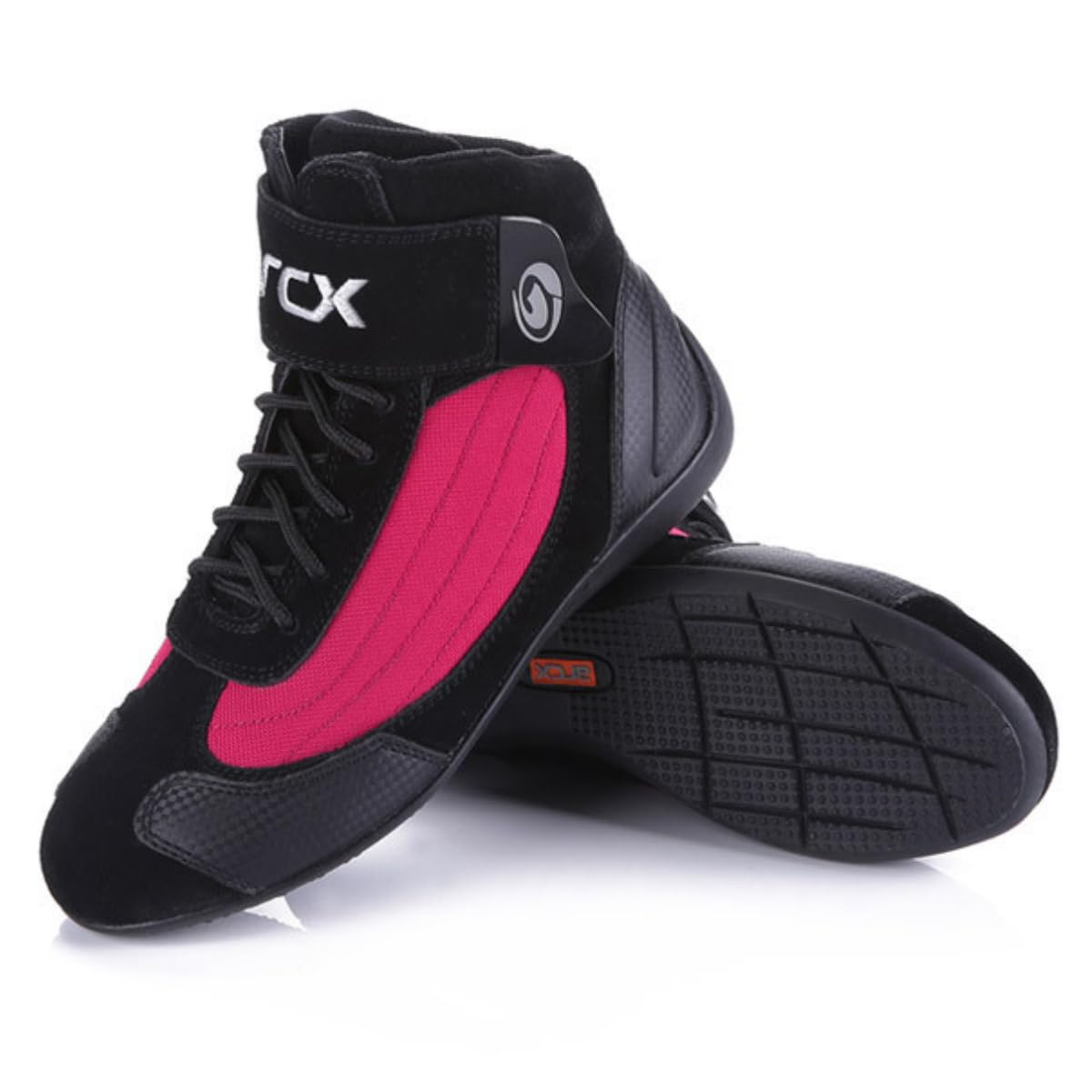 Scarpe da Moto per Uomo/Donna Unisex Stivali Moto Traspirante e Antiscivolo