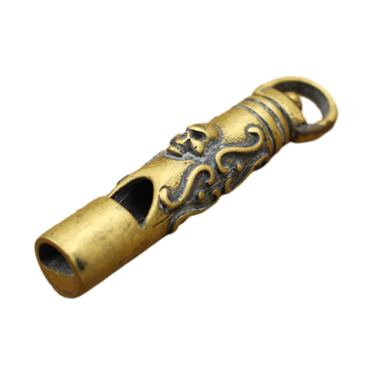 GOOHOCHY Portable Copper Whistle Skull Design Sports Whistle for Hiking Self and Emergency Situations Durable Decorative for Referees Teachers and Pet Training