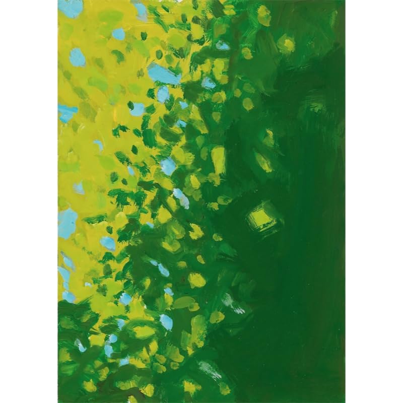 Peinture à l'huile moderne pour salon paysage de printemps abstrait vert sur toile 70x100