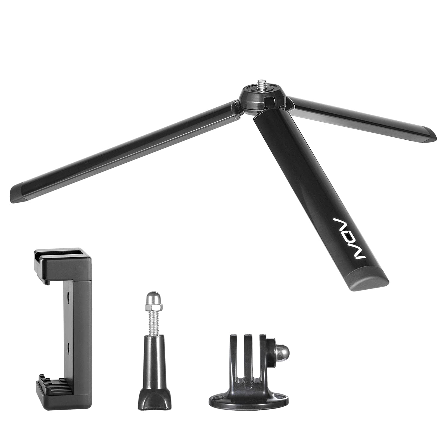 ADAIMini Tripod Selfie Tripod Desktop Phone Stand Set Top with 1/4 inches Screw and Phone Clamp Compact Tripod for Smooth 4,Osmo Mobile,Vimble 2,Gimbal Handle Grip Stabilizer and All Cameras