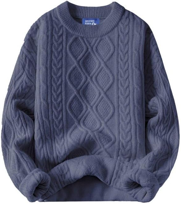 Aelfric Eden Oversized Sweater 90s Vintage Cable Knit Long Sleeve Women Heavy Crewneck Pullover