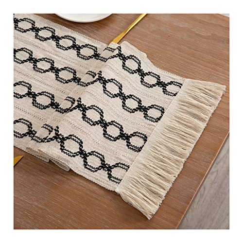 Ayoiow Noir Chemin De Table 160 Chemin De Table Lin Table Couleur Plaid Rayé