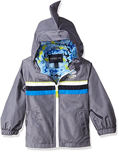 LONDON FOG Baby Boys Little Animal Jersey Lined Jacket, Grey Shark, 12M