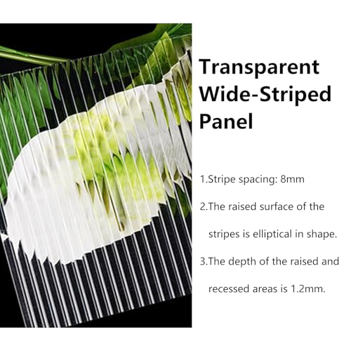 Panneau acrylique rayé transparent rigide de 1 cm pour masquer et diffuser la lumière