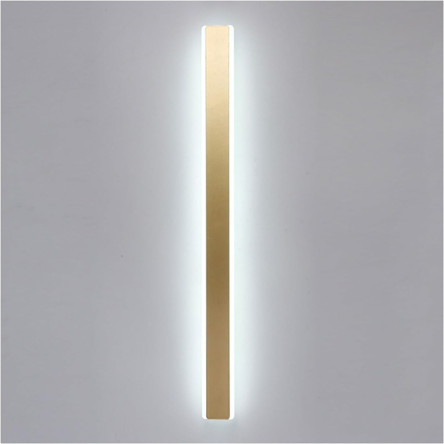 ASerZenith Wall Lighting Fixtures Modern Long Strip Led Wall Sconce Metal Acrylic Wall Light Wall Mounted Lighting Fixture,Gold-80Cm
