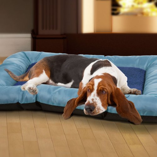 Petmaker 33"X24" Plush Cozy Pet Bed - Blue #TOP1