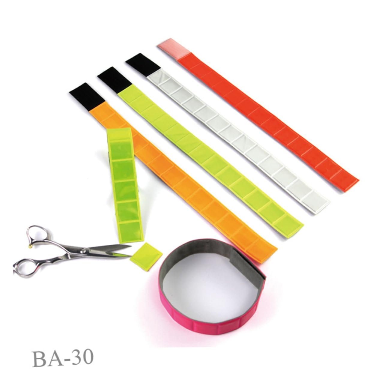 Kisangel 12 Uds Banda Reflectora para Ciclismo Muñequera Pulsera Pulseras Reflectantes Pulseras Luminosas Pulsera para Correr De Noche Brazalete Fluorescente Cinturón De Tira