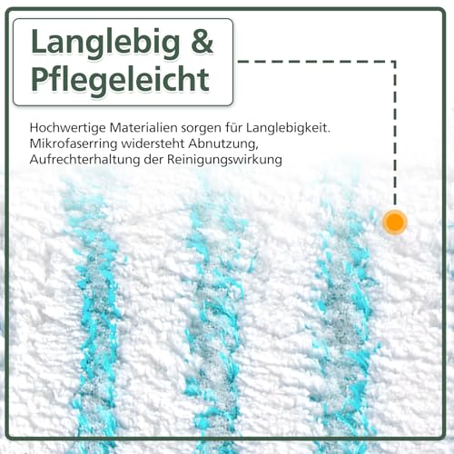 3 Pack Ersatz-Wischbezüge für Leifheit Profi XL Micro Duo / Profi XL Cotton Plus alle Bodenwischer-Stiele, Flecken schnell entfernen, Effiziente Mikrofaser Ersatzbezug für alle Böden