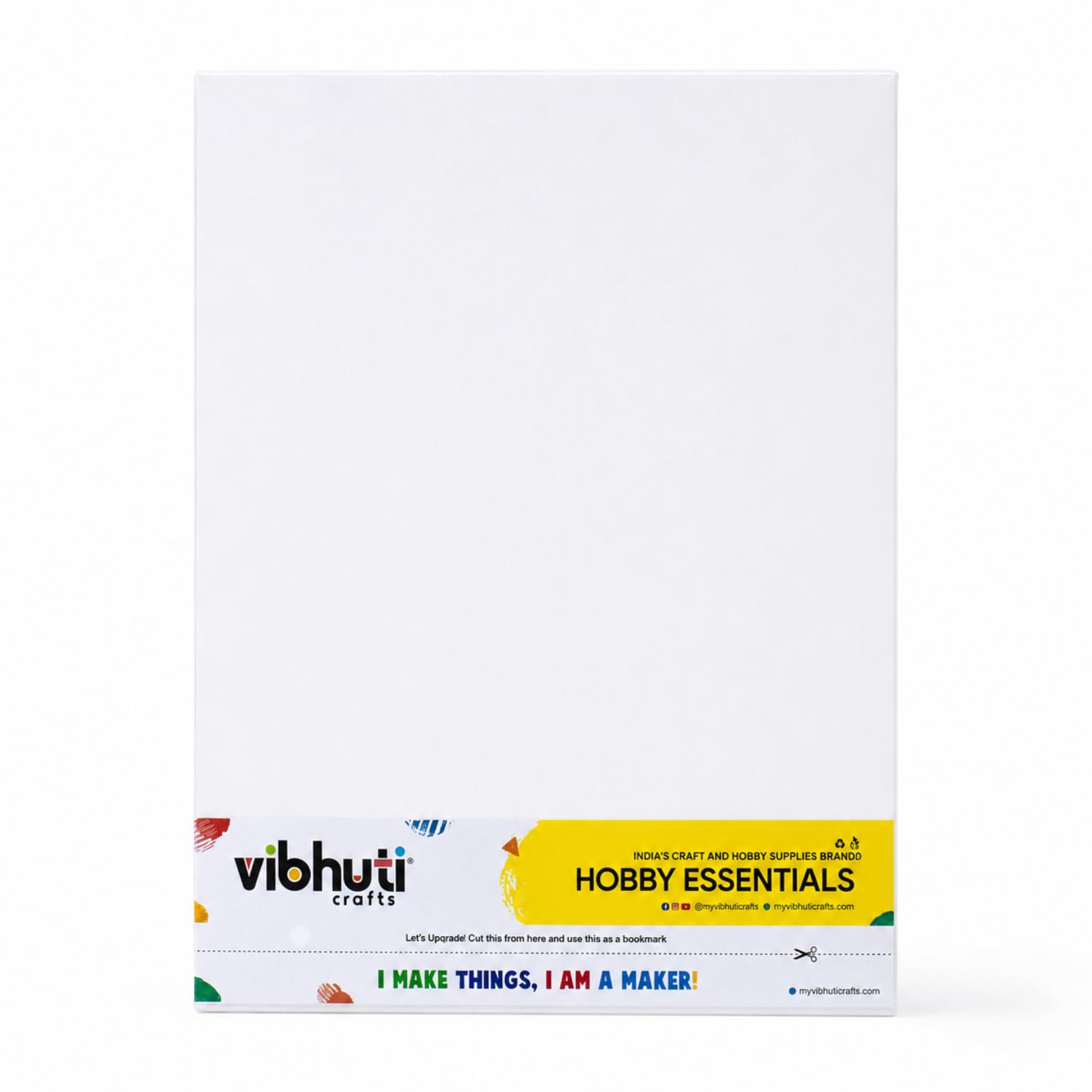 VibhutiCrafts A4 White Mount Board Set of 10-350 GSM Paper, 1mm Thick Acid-Free Sheets for Framing, Art Projects, Card Making, and Model Crafting - Sturdy Craft Board for Artists & Crafters