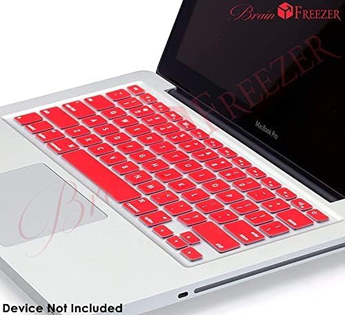 Image of Brain Freezer Keyboard Protector Compatible with MacBook Air 13 inch 2020 Release Model A2179 Soft Silicone Waterproof Dust-Proof Ultra Thin Keyboard Cover (Red)