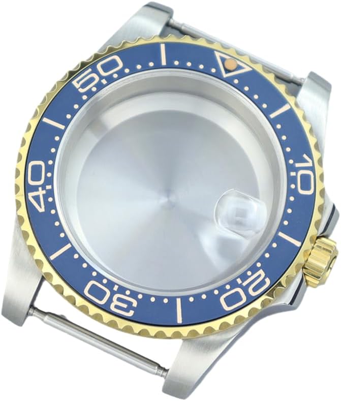 Men's 40mm Diver Waterproof Steel Watch Case Ceramic Rotating Bezel for NH35/34/36/38 8215 ETA2824 Movement