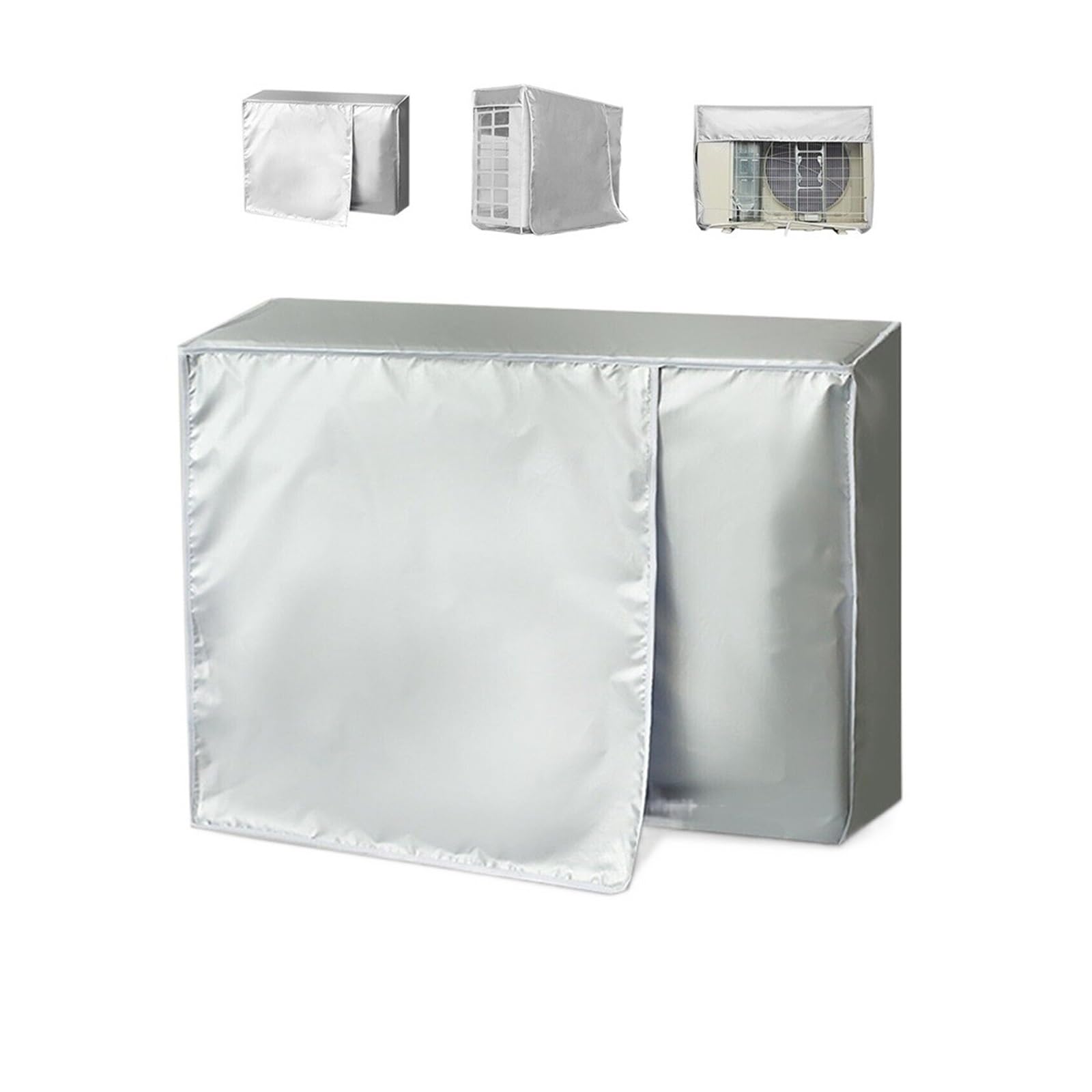 Ecwtpndf 80X30x57cm Silver Coated Polyester Air Conditioner Cover