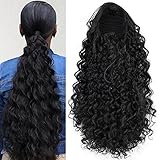 Afro Kinky Curly Drawstring Ponytail Clip In Hair Extension Short Black Curled Nature Looking Japanese Synthetic Kanekalon Fibers Hairpiece For Black Women