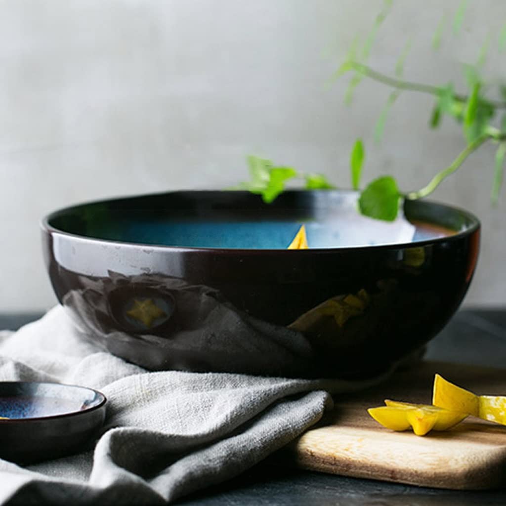Miski na sałatki do kuchni Ceramiczna salaterka Miska do ramenu Okrągła miska z możliwością układania w stosy Miska na ziarna owoców Można używać w miskach do zupy w kuchence mikrofalowej i lodówce