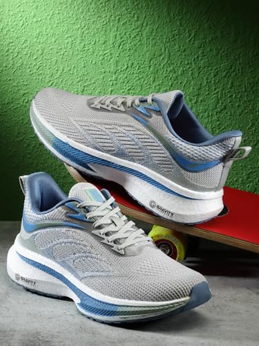ASIAN Men's HYPERCUSHION-01 Running Shoes Blue LGREY BLUE - Image 7
