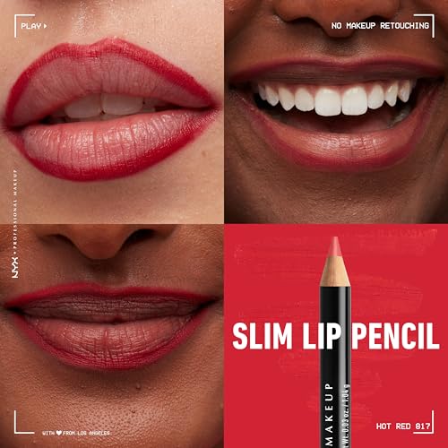 Image of Nyx Professional Makeup Slim Lip Pencil, Hot Red, 1.1g
