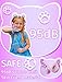 charlxee Kids Pom Headphones with Mic for Travel/Car/Plane,Added 85DB Limit Function&Shareport,Unicorns Gifts for Girls,On/Over Ear HD Stereo Wired Headsets with Nylon Cable-Hot-Purple