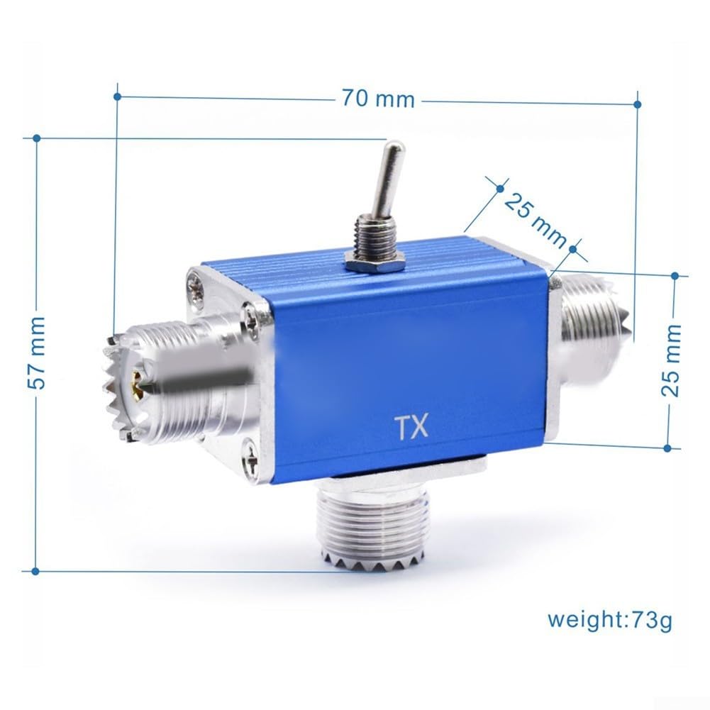 Commutateur coaxial bidirectionnel CB/HAM 100 W 1-30 MHz SL-16/BNC compatible avec station de base, radios mobiles et portables, métal durable (BNC)