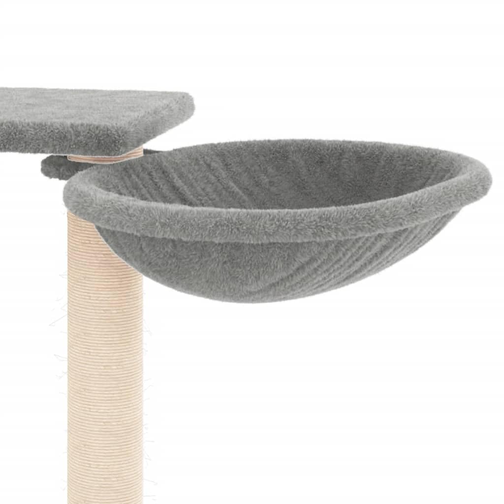 Rascador para Gatos con Postes Gris Claro 82 cm, CIADAZ Rascador Gato, Arbol Rascador para Gatos, Gatos Accesorios, Torre Gatos, Arranhador para Gatos, Casa para Gatos