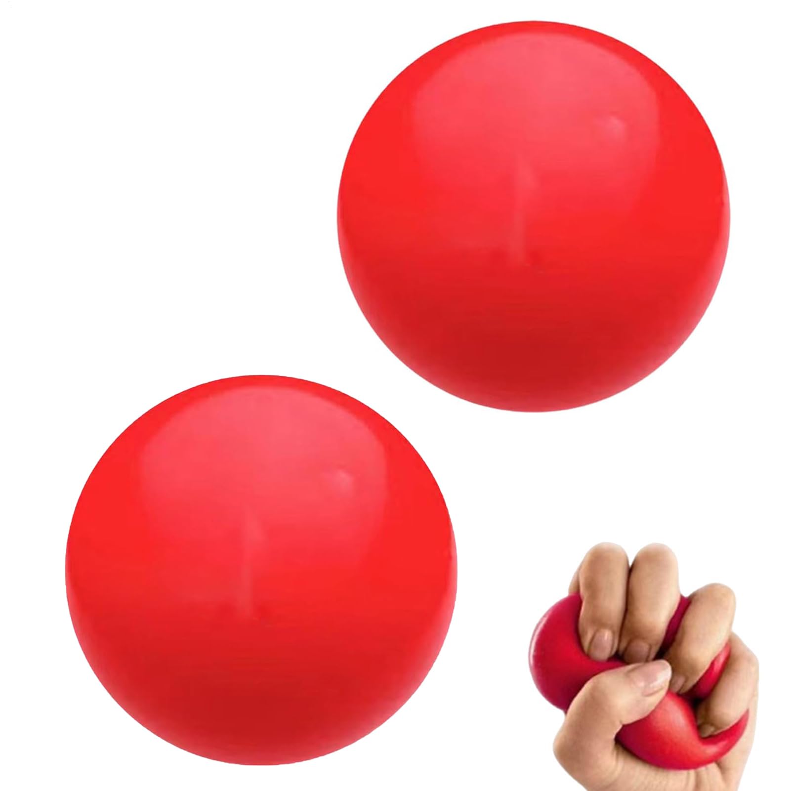 Hand Therapys Squeeze Exercise Stress Ball - 2Pcs Grip Strength Trainer, Hand Strengthening Devices, Finger Strengthener Exerciser for Anxietys Relief, Arthrities & Grip Strength, Forearm Strengthener