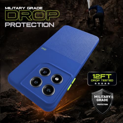 Image of AIBEX Premium Back Cover Case Compatible for Motorola G77 Power 5G / Motorola G37 5G / Motorola G37 Power 5G|Scratch & Drop Tested Shockproof Matte Texture Case with Soft Microfibre Lining - Blue