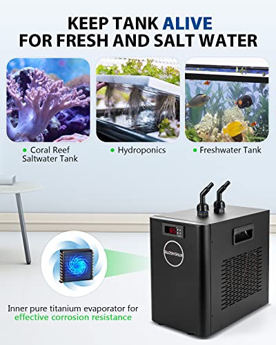 BAOSHISHAN Aquarium Chiller 42gal 1/10 HP Water Chiller for Hydroponics System with Compressor Refrigeration Special… - Image 4
