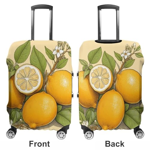 Lemon And Vanilla Luggage Cover for Suitcase Tsa Approved Stylish Suitcase Covers Washable Stretch Suitcase Protector Anti-Scratch Travel Baggage Covers for 19-32 Inch Luggage3