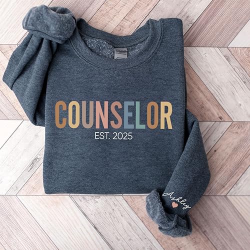 Personalized Counselor Sweatshirt, Custom Mental Health Therapist Shirt, Therapy Gift, Gift for Social Worker4