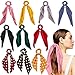 Hair Scarf Scrunchies, 10 Pcs Hair Ribbon Bow Scrunchies, Soft Scarf Hair Ties Bowknot Ponytail Holder for Women Girls