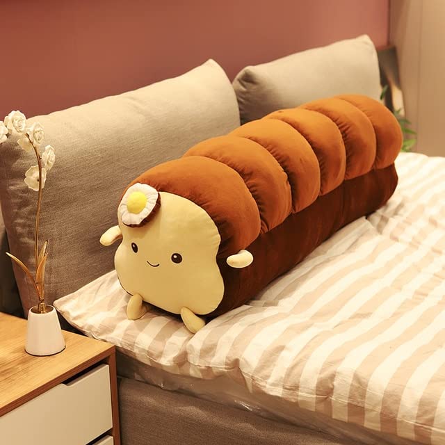 Peluche pain doux de 80cm et coussin nourriture œuf frit avec oreiller long toast