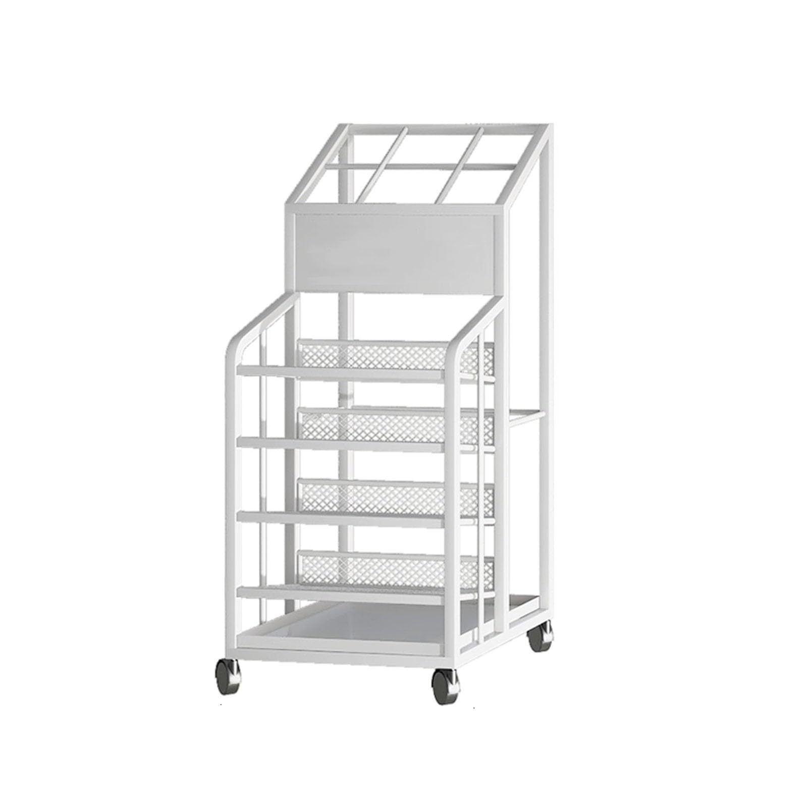 HYLYGFH Large Capacity Umbrella Stand with Removable Drip Tray and Swivel WheelsPerfect for Entryway Office and Home (White 32x32x70cm)
