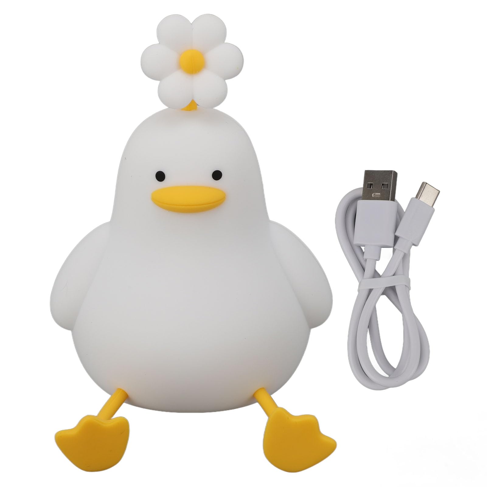Okayera Simpatica lampada a forma di anatra, luce notturna in silicone con timer portatile ricaricabile tramite USB, dimmerabile, decorazione perfetta