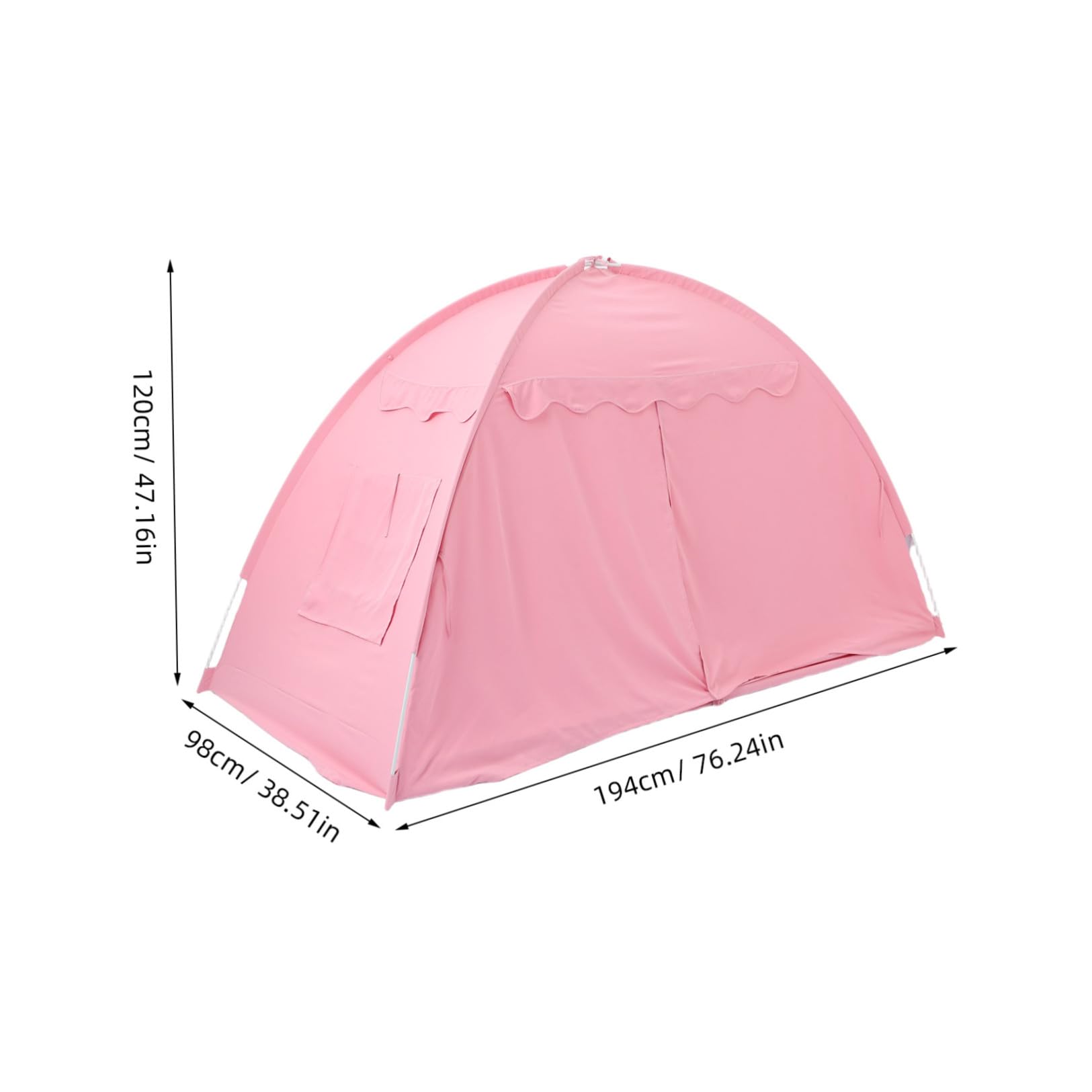 Holibanna Tienda de campaña para y niñas con Dosel, Tienda de Cama Infantil de Interior, casita de Juegos para Dormitorio, Estructura de Acero Resistente, 76'' x 47