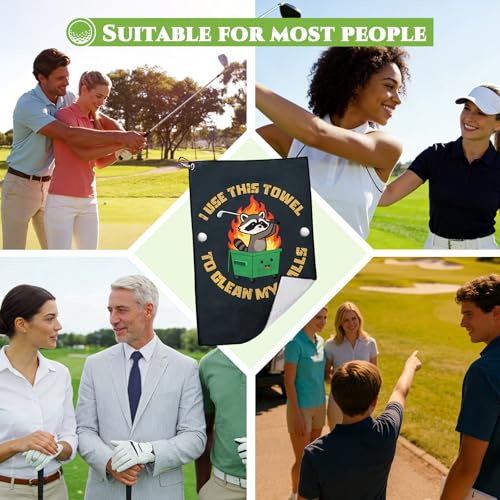 WUSUTE I Use This Towel to Clean Golf Towel, Funny Golf Accessories for Men, Women, Golfs Lover, Golf Towels for Golf Bags, 24\"×16\"