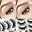 Losha Eyelashes Natural Look Faux Mink Lashes Pack Handmade Fluffy False Eyelashes 14 Pairs Eye Lashes (70)