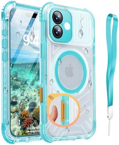 ENCASED For IPhone Air Waterproof Case With Camera Control Capture Button [IP-68] Full Body Protection With Built-in Screen Protector (Compatible With MagSafe) Clear - View #6