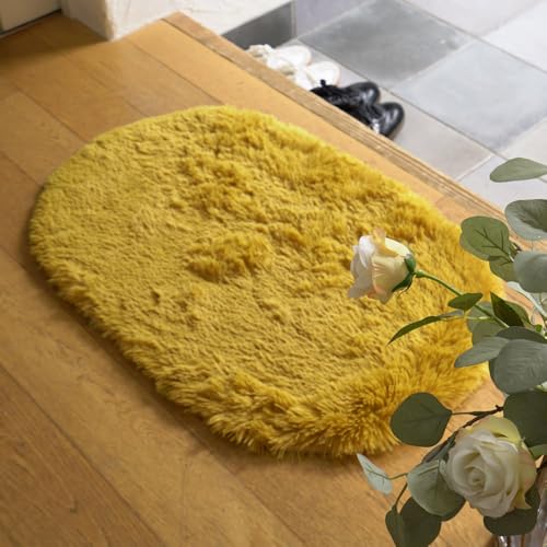 玄関マット マット シャギー 50×80cm 室内 屋内 おしゃれ 洗える 北欧 滑り止め すべり止め かわいい 韓国 ...