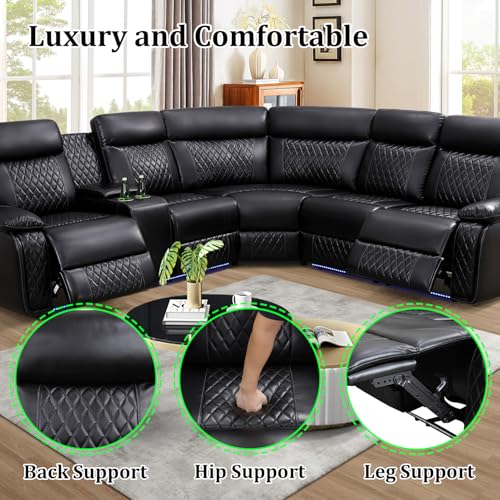 SIENWIEY Power Recliner Sectional Couch