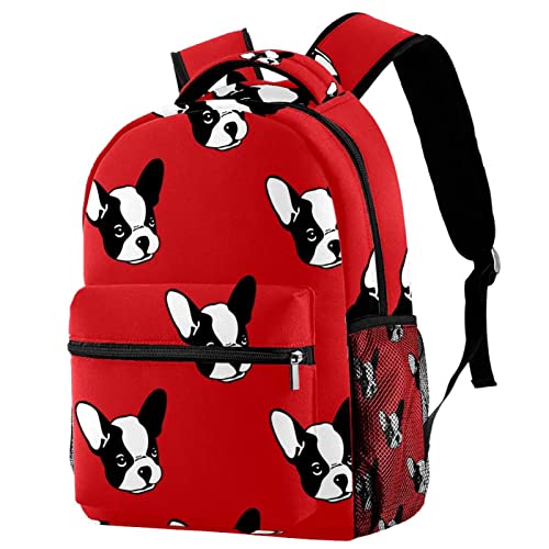 Sac à dos rouge tendance pour homme et femme de style classique décontracté