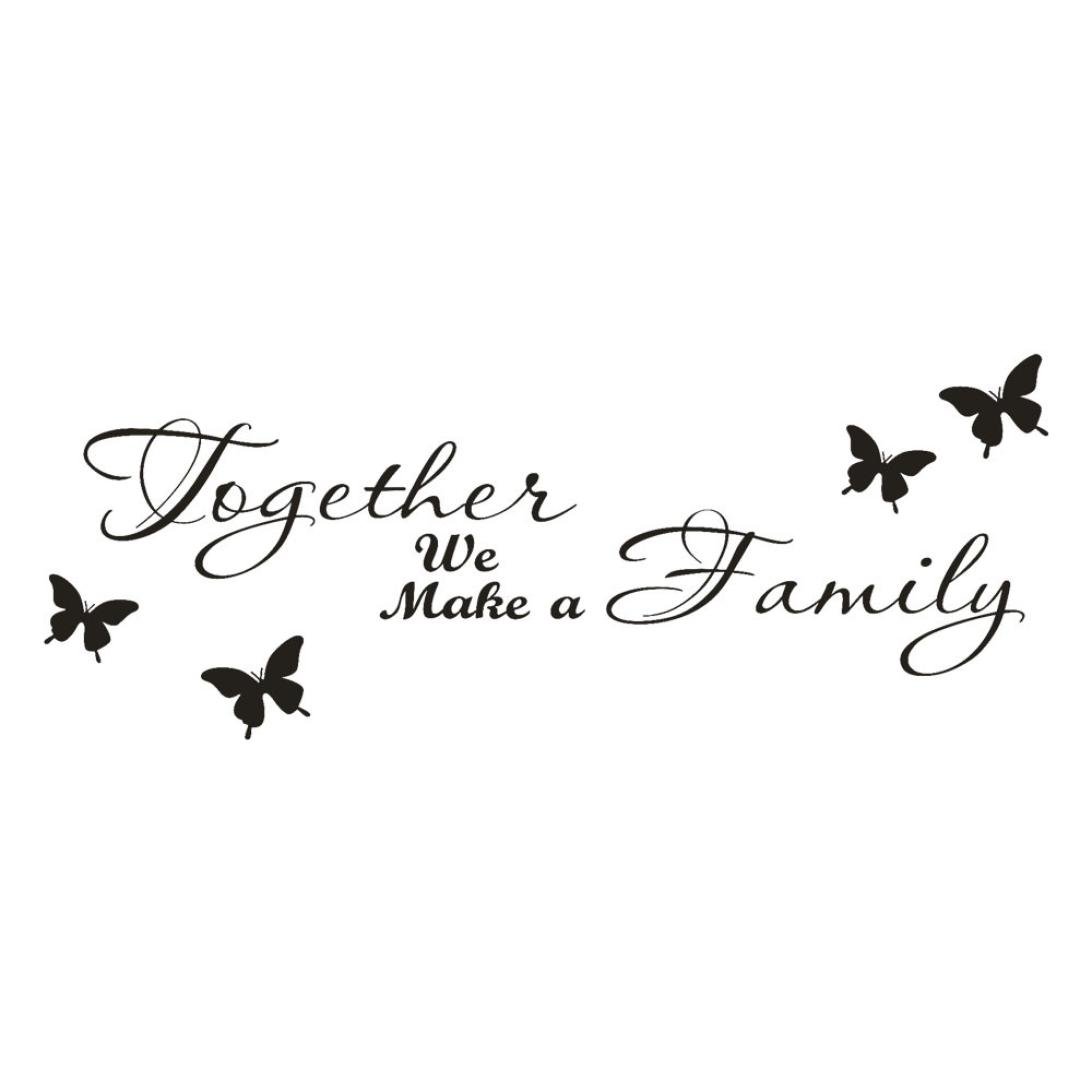 Together We Make a Family Wall Stickers,Hshi Art Quotes Wall Decals Removable Wall Decoration Home Decor Wall Murals