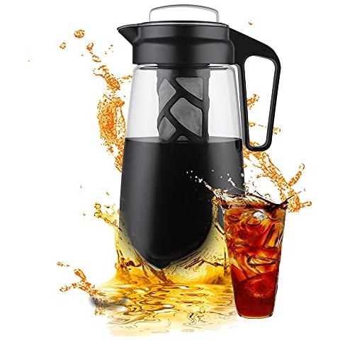 Cold Brew Jug - 2 Litre (Cold Brew Coffee Maker) Infuser with Fine Mesh Filter and Airtight Lid Design in Tritan 100% BPA Free Cover