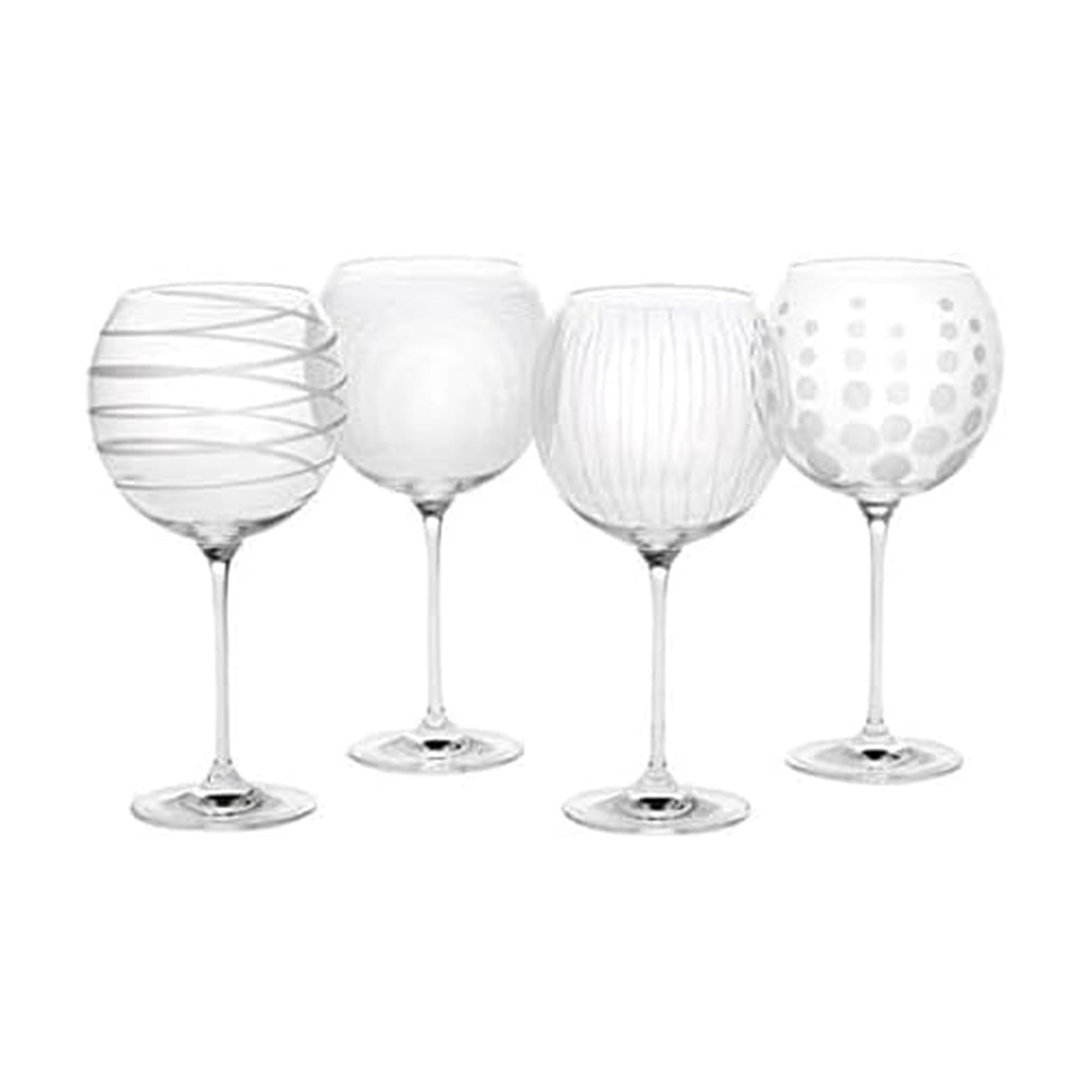 Mikasa Cheers Balloon Goblet Wine Glass, 24.5-Ounce, Set of 4, Transparent