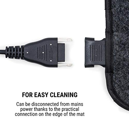 oneConcept Magic Carpet DLX Heizmatte Heizteppich, 40 x 98 cm, Leistung: 100 Watt, 4 Temperaturstufen, Timer- Funktion, LCD- Display, rutschfest, anthrazit-3